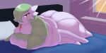  anthro bed big_breasts big_butt bodily_fluids breasts butt female furniture gardevoir generation_3_pokemon looking_at_viewer lying lying_on_bed nintendo obese on_bed on_front overweight pokemon pokemon_(species) shweetmagnet solo tears thick_thighs 