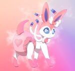  :3 ambiguous_gender big_diaper blue_body blue_eyes blue_fur blue_inner_ear cel_shading clothed clothing diaper digital_drawing_(artwork) digital_media_(artwork) eeveelution feral full-length_portrait fur generation_6_pokemon hi_res looking_at_viewer looking_back looking_back_at_viewer mintychipart nintendo pink_body pink_diaper pink_fur pokemon pokemon_(species) portrait shaded simple_background standing sylveon tail wearing_diaper white_body white_fur 