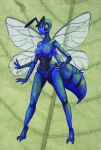  2022 anthro arthropod biped breasts caribou_(artist) digital_media_(artwork) feet female fingers insect insect_wings non-mammal_breasts solo toes wings 