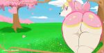  absurd_res anus big_butt butt deerling female feral flower_(anatomy) generation_5_pokemon genitals grassy_field hi_res jaylus_t_meowstic nintendo plant pokemon pokemon_(species) presenting pussy signature solo spring_deerling surprise surprised_expression tree wallpaper 