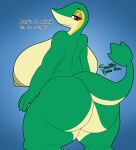  absurd_res big_(disambiguation) breasts butt female generation_5_pokemon hi_res hyper invalid_tag mature_female nintendo pokemon pokemon_(species) snekkobean snivy thick_thighs 