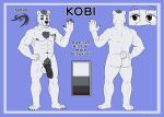  anthro bear brown_eyes claws erection fur hi_res lewd_latte male mammal model_sheet nipples nude polar_bear tattoo ursine white_body white_fur 