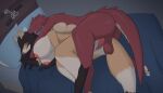  anthro big_breasts breasts canid canine duo female female_penetrated fox hi_res male male/female male_penetrating male_penetrating_female mammal penetration red_body red_scales scales scalie sex sleep_bubble sleeping xvii_(artist) 