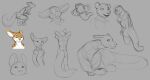  bust_portrait grey_background hi_res hoomiku invalid_tag jagrabbit lizard male mammal mustelid otter portrait quadruped reptile scalie simple_background sketch sketch_page tail 