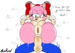  amy_rose anal anal_penetration anthro anus areola big_breasts blue_body blue_fur breasts clothing dialogue duo eulipotyphlan eyelashes female footwear fur genitals gloves green_eyes handwear head_tuft hedgehog hi_res male male/female mammal nipples nude open_mouth penetration pink_areola pink_body pink_fur pink_nipples pussy red_clothing red_footwear red_shoes sega sex shoes simple_background sonic_the_hedgehog_(series) tan_body tan_fur text tuft white_background white_clothing white_gloves white_handwear xenrevv 