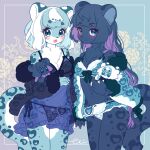  &lt;3 2021 5_fingers anthro biped black_body black_bow black_clothing black_coat black_ears black_fur black_hair black_nose black_pupils black_spots black_tail black_topwear blue_body blue_clothing blue_coat blue_eyes blue_fur blue_spots blue_tail blue_topwear blush bow_(feature) bow_accessory bow_bra bow_panties breasts chemise claws clothed clothing clothing_bow coat colored countershade_face countershade_fur countershade_legs countershade_neck countershade_tail countershade_torso countershading cute_fangs digital_media_(artwork) eyelashes eyeliner felid female finger_claws fingers fluffy front_view fur glistening glistening_eyes grey_clothing grey_hair grey_inner_ear grey_panties grey_underwear hair heart_(marking) heart_spots hi_res humanoid_hands kemono leopard lingerie long_hair looking_at_viewer makeup mammal markings matching_outfits medium_breasts midriff multi_tone_fur multi_tone_tail multicolored_body multicolored_clothing multicolored_coat multicolored_ears multicolored_fur multicolored_hair multicolored_tail multicolored_topwear navel neck_tuft open_mouth open_smile pantherine panties pattern_background pink_eyeliner plushie portrait pupils purple_claws purple_hair ronye_(tai_tai_kun) short_hair side-tie_panties signature simple_background smile snow_leopard solo spots spotted_body spotted_fur spotted_markings spotted_tail standing tai_tai_kun tail tail_markings three-quarter_portrait three-quarter_view topwear translucent translucent_clothing tuft two_tone_body two_tone_clothing two_tone_coat two_tone_ears two_tone_fur two_tone_hair two_tone_tail two_tone_topwear underwear unya_(tai_tai_kun) white_body white_claws white_clothing white_coat white_countershading white_ears white_fur white_hair white_inner_ear white_panties white_tail white_topwear white_underwear 