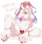  &lt;3 &lt;3_censor 2022 5_toes absurd_res accessory ankle_tuft anklet anthro areola big_feet biped blush blush_lines breast_scar breasts bunny_clip censored censored_genitalia censored_pussy cheek_tuft chest_tuft claws closed_smile countershade_arms countershade_breasts countershade_face countershade_legs countershade_torso countershading cross digital_media_(artwork) ear_piercing ear_ring elbow_tuft english_text exclamation eyebrow_through_hair eyebrows eyelashes facial_tuft feet female female_anthro floppy_ears footprint full-length_portrait fur galette glistening glistening_areola glistening_eyes glistening_hair gradient_claws hair hair_accessory hairclip hand_on_face hand_on_own_face hi_res holidays inverted_nipples jewelry lagomorph leg_scar leg_tuft leporid long_ears looking_at_viewer lop_ears mammal mole_under_eye monotone_text mouth_closed multicolored_eyes multicolored_hair navel neck_tuft new_year nipples nude pawprint pawprint_marking piercing pink_areola pink_claws pink_hair pink_text portrait purple_claws purple_hair rabbit ring_(jewelry) ring_piercing scar shaded shoulder_tuft signature silver_ear_piercing silver_ear_ring silver_ring simple_background smile solo tan_wristband text text_in_heart toe_claws toes translucent translucent_hair tuft two_tone_claws two_tone_eyes two_tone_hair white_arms white_background white_body white_breasts white_ears white_face white_feet white_fingers white_fur white_hands white_legs white_nose white_toes wristband x_clip yellow_eyes 