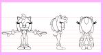  absurd_res amy_rose clothing digital_media_(artwork) female female/female feral footwear hi_res jewelry model_sheet redesign sega socks solo sonic_the_hedgehog sonic_the_hedgehog_(series) study 