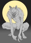  anthro canid canine canis claws digital_media_(artwork) fur hi_res male mammal moon scuotivento solo were werecanid werecanine werewolf wolf 