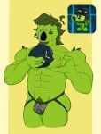  2022 abs absurd_res armor big_muscles bulge clothed clothing electronic_arts elemental_creature elemental_humanoid flora_fauna furrz green_body green_hair green_pubes hair headgear helmet hi_res holding_armor holding_headgear holding_helmet holding_object humanoid jockstrap jockstrap_only male mega_gatling_pea_(pvz) muscular muscular_humanoid muscular_male nipples open_mouth peashooter_(pvz) pecs pink_nipples plant plant_humanoid plants_vs._zombies popcap_games pubes solo standing topless underwear underwear_only 