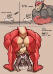  absurd_res age_difference anal anal_penetration anthro anthro_on_anthro anthro_penetrated anthro_penetrating anthro_penetrating_anthro back_muscles ball_size_difference balls bar beard big_balls big_dom_small_sub big_muscles big_penis bodily_fluids body_hair butt comic cum cum_from_ass cum_in_ass cum_inside cum_on_butt dialogue dirty_talk dominant dragon duo emit excessive_cum excessive_genital_fluids facial_hair genital_fluids genitals hi_res huge_muscles male male/male male_penetrated male_penetrating male_penetrating_male mature_male muscular muscular_anthro muscular_male nude orgasm penetration penis penis_size_difference presenting presenting_hindquarters pubes red_body saggy_balls scalie sex size_difference tail thick_tail vein veiny_penis 