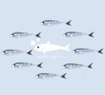  animal aqua_background chai_(drawingchisanne) commentary_request fish no_humans original sardine simple_background 