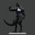  3d_(artwork) anthro digital_media_(artwork) hi_res machine male model_sheet muscular muscular_anthro muscular_male pedestal robot simple_background solo synal_(the_tao_swordsman) synth_(vader-san) the_tao_swordsman 