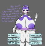 absurd_res animatronic areola ballora_(fnafsl) big_breasts bottomwear breasts clothing cumlord dialogue ear_piercing ear_ring eyelashes eyes_closed eyeshadow female five_nights_at_freddy&#039;s genitals grey_background hair hi_res huge_breasts humanoid machine makeup nipples piercing purple_areola purple_bottomwear purple_clothing purple_eyeshadow purple_hair purple_nipples purple_skirt pussy raised_hand ring_piercing robot robot_humanoid rosy_cheeks scottgames simple_background sister_location skirt smile solo talking_to_viewer text thick_thighs white_body wide_hips 