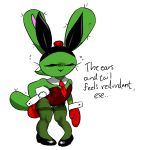  anthro boxing_gloves bunny_costume cacee_the_cactus cactus clothed clothing costume elemental_creature elemental_humanoid fake_ears fake_rabbit_ears fan_character female flora_fauna green_body handwear hi_res humanoid plant plant_humanoid sega simple_background solo sonic_robo_blast_2 sonic_the_hedgehog_(series) text 