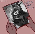  ambiguous_gender anthro cataxdrk2020 claws dialogue english_text hi_res holding_photo league_of_legends lulu_(lol) mostly_offscreen_character offscreen_character photo riot_games simple_background text watermark yordle 