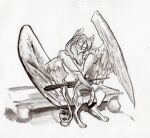  700 anthro avian bird burd female gryphon gun hi_res mythological_avian mythology ranged_weapon remington rifle weapon wings 