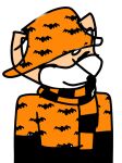  ahhhh animal_humanoid bat black_nose bucket_hat cat_humanoid dead_inside drawing ears_up eyebrows eyes_closed felid felid_humanoid feline feline_humanoid fur happy humanoid invalid_tag isaverycoolcat male male/male mammal mammal_humanoid microsoft_paint moxxiemoxmox orange_body orange_fur scarf smile smiling_at_viewer solo white_body white_fur 