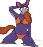  anthro bikini canid canine canis celestial clothing dire dire_wolf female low_res mammal mia_(disambiguation) pinup pose posed sexy_eyes solo swimwear wolf 