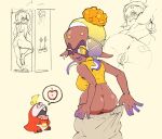  bottomwear butt clothing crossover female frye_(splatoon) fuecoco generation_9_pokemon genitals humanoid nintendo nsfw_pablo one_eye_closed pants pokemon pokemon_(species) pussy shower splatoon tongue wink 