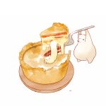  :3 animal bear cat chai_(drawingchisanne) cheese chicago_deep_dish_pizza food food_focus holding holding_spatula no_humans original pizza simple_background spatula white_background 
