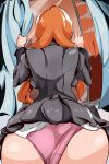  1girl ass bleach female highres inoue_orihime maxi orange_hair panties school_uniform underwear 