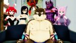  2019 3d_(artwork) animal_humanoid anthro armor bathym belly blush breasts canid canine canis clothed clothing demon digital_media_(artwork) domestic_dog female headband housamo human humanoid lagomorph lagomorph_humanoid looking_at_viewer male malicekira mammal meme moritaka muscular muscular_male nervous ninja nipples open_mouth overweight overweight_male pecs piper_perri_surrounded rabbit_humanoid scar slightly_chubby smile sweat tadatomo tokyo_afterschool_summoners tongue topless video_games wolf 