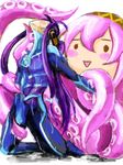  bad_id bad_pixiv_id blush chibi childcherry kamui_gakupo long_hair male_focus megurine_luka purple_hair rape takoluka tentacles tentacles_with_male vocaloid 