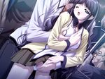  1girl 5boys breasts chikan fingering game_cg grope groping multiple_boys panties school_uniform underwear 