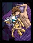  absurdres afterglow bed breasts duplicate female furry interspecies male pubic_hair pussy rouge_the_bat sega smile sonic_the_hedgehog uncensored wedding_ring wings 