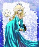  blonde_hair blue_eyes book chiko_(mario) crown dress hair_over_one_eye luma mario_(series) nintendo princess_rosalina rosalina_(mario) rosetta_(mario) super_mario super_mario_bros. super_mario_galaxy wand 