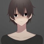  1boy black_background black_eyes black_hair expressionless looking_at_viewer male_focus non-web_source original picrew solo solo_focus 
