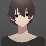  1boy black_background black_eyes black_hair looking_at_viewer male_focus non-web_source original picrew simple_background smile solo 