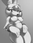  2023 3:4 afrosoricid anthro areola breasts clothing ear_piercing ear_ring female genitals gloves greyscale handwear hi_res idw_publishing looking_at_viewer mammal monochrome navel nipples open_mouth piercing pussy ring_piercing sega simple_background solo sonic_the_hedgehog_(comics) sonic_the_hedgehog_(idw) sonic_the_hedgehog_(series) spassticus surge_the_tenrec tenrec 