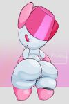  anus artywitch big_butt bow_(disambiguation) butt genitals hi_res huge_butt machine puffy_anus pussy robot robotboy short_stack smile thick_thighs wide_hips 