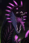 ambiguous_gender black_body black_scales black_sclera bodily_fluids cheek_spikes dragon facial_horn facial_spikes feral front_view glistening glistening_eyes grey_body hi_res horn mouth_shot nose_horn open_mouth pink_eyes riorix saliva saliva_string scales scalie sharp_teeth simple_background solo spikes spikes_(anatomy) striped_tongue teeth tongue tongue_out 
