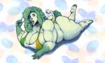  anthro awful_lad big_breasts big_butt bovid bovine breasts butt cattle female hi_res huge_butt irish_flag lying mammal minty_(awful_lad) muscular muscular_female on_front overweight overweight_female solo 