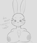  2023 :3 anthro areola arteficialtrees big_breasts blush breast_play breasts dialogue duo english_text erection eyebrows female first_person_view genitals glans grey_background greyscale humanoid_genitalia humanoid_penis lagomorph leporid long_ears looking_at_viewer male male/female male_pov mammal monochrome nipples nude penis rabbit sex shaded simple_background sketch talking_to_viewer text titfuck whiskers widget wow!_wow!_wubbzy! 
