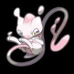  absurdres animal_focus black_background blue_eyes commentary english_commentary floating foongoos full_body grey_outline highres looking_to_the_side mew multicolored_eyes no_humans orange_eyes pokemon pokemon_(creature) pokemon_(game) pokemon_rgby purple_eyes simple_background solo yellow_eyes 