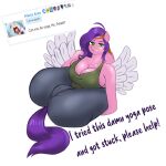  anthro anthrofied big_breasts big_butt breasts butt camel_toe cleavage clothed clothing equid equine female flexible hasbro hi_res legs_behind_head legs_up mammal mdwines mlp_g5 my_little_pony pegasus pipp_petals_(mlp) solo wings yoga 