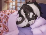  alternate_version_at_source bed bedding blanket comfy elronya equid equine fan_character furniture hasbro horse lazy lying male mammal mephitid my_little_pony pillow pony skunk skunkpony solo zenawa_skunkpony 