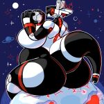  anthro baronflint belly big_belly big_breasts big_butt big_tail body_size_growth breasts butt dragon earth female giga growth huge_breasts huge_butt huge_thighs hyper hyper_breasts hyper_butt machine macro moon multicolored_body outside planet planet_destruction red_eyes robot sitting size_transformation solo space star sun tail thick_thighs transformation wide_hips 
