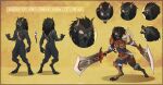  armor blizzard_entertainment canid canine female hi_res keti mammal melee_weapon model_sheet scar sword tameraali warcraft weapon were werecanid werecanine werewolf worgen 