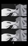  absurd_res badger black_and_white blush christmas comic duo eeveelution female feral generation_4_pokemon glaceon half-closed_eyes hi_res hisuian_form hisuian_typhlosion holidays inside invalid_tag kiss_on_lips kissing larger_male male male/female mammal mistletoe monochrome mustelid musteline narrowed_eyes nintendo nongen plant pokemon pokemon_(species) question_mark regional_form_(pokemon) romantic romantic_ambiance sitting size_difference smaller_female smile surprise surprised_expression 
