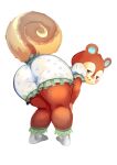  animal_crossing anthro bent_over big_butt butt clothed clothing female hi_res looking_at_viewer looking_back looking_back_at_viewer mammal nintendo poppy_(animal_crossing) rodent sciurid solo tree_squirrel xu53r 