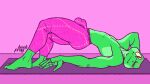  amphibian bottomwear clothing frog girly heckfrog hi_res male pants yoga yoga_pants 