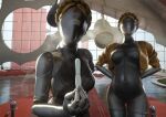  3d_(artwork) atomic_heart black_body digital_media_(artwork) duo edit female humanoid machine pregnant robot robot_humanoid unknown_artist 