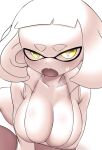  absurd_res animal_humanoid bent_over big_breasts bodily_fluids breasts cephalopod cephalopod_humanoid cleavage clothed clothing female hi_res humanoid inkling marine marine_humanoid mollusk mollusk_humanoid nintendo nobunagapero pearl_(splatoon) solo splatoon sweat yellow_eyes 