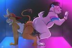  anthro asinus bear big_butt bodily_fluids butt clothing dempsey donkey duo equid equine hat headgear headwear hi_res jockstrap jordo_(artist) male male/male mammal saliva tail underwear 