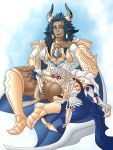  absurd_res ahegarou armor askr_(fire_emblem) balls big_balls big_dom_small_sub big_penis blue_eyes blue_hair bottomwear cape clothing corrin_(fire_emblem) corrin_(fire_emblem)_(male) dominant duo ear_piercing ear_ring fellatio fluffy_ears foreskin genitals girly hair hi_res horn huge_balls humanoid hyper large_pecs large_penetration larger_male loincloth male male/male muscular muscular_male oral pecs penetration penile penis piercing ring_piercing sex size_difference smaller_male struggling_to_fit tail 